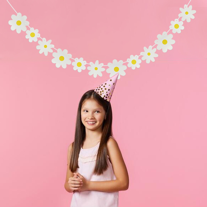 Baby Nursery Garland - 1 Zestaw Biała Girlanda z Papierowych