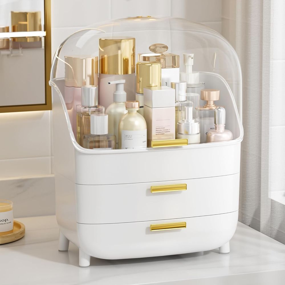 Drawer Dresser White - 3-poziomowy organizer na kosmetyki i przybory