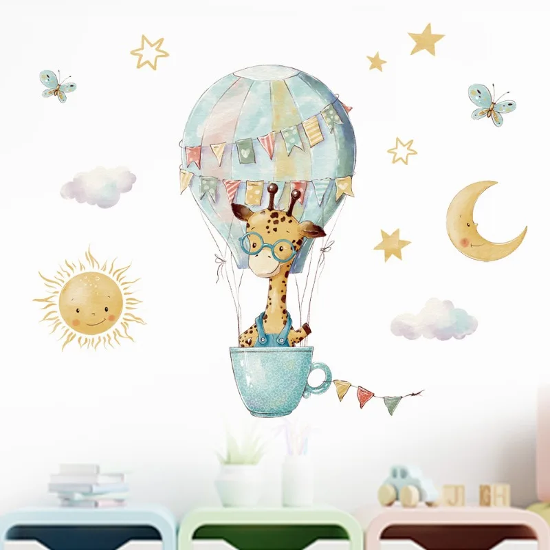Baby Nursery Wallpaper Girl - Naklejki ścienne z żyrafami z kreskówek