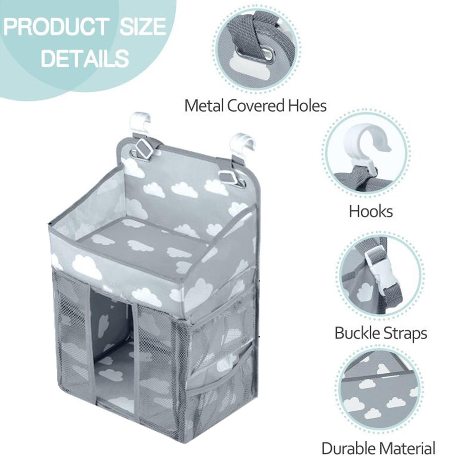 Baby Nursery Storage - Organizer na pieluchy do łóżeczka, wodoodporny,