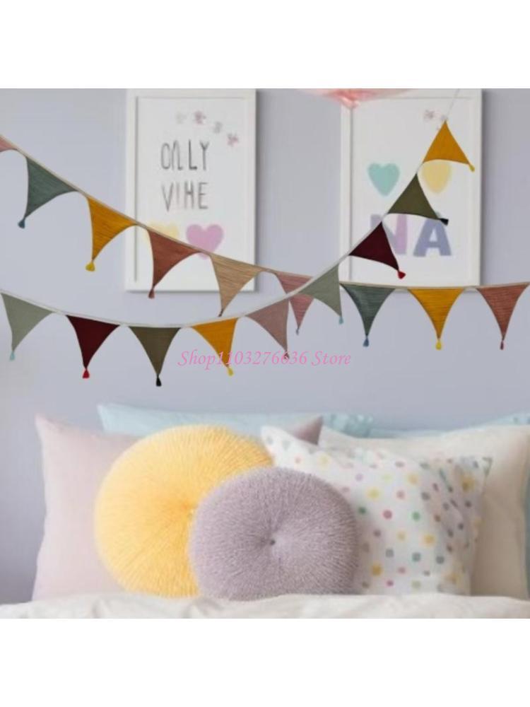 Baby Nursery Bunting - R6FD Oddychające cukierki kolorowe przedszkole chorągiewki