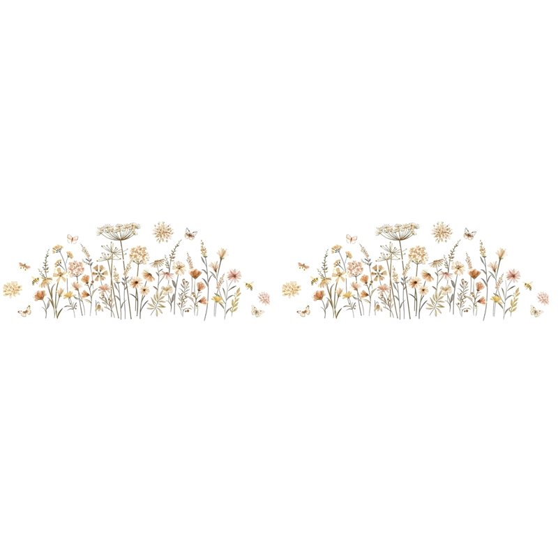 Baby Nursery Wallpaper Girl - 【EFFICIENT】2X Naklejki ścienne w stylu boho
