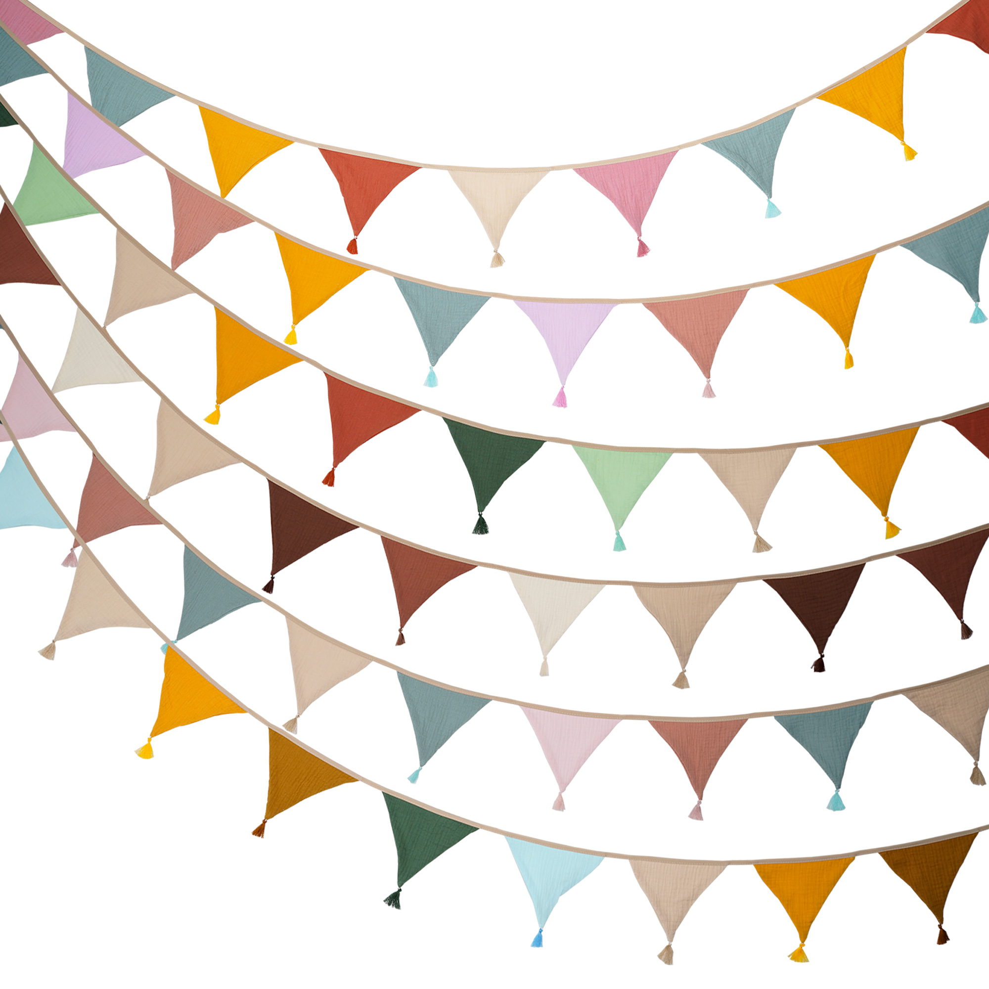 Baby Nursery Garland - 2.6M/8.5FT Tkanina Dekoracyjna do Pokoju Dziecięcego,
