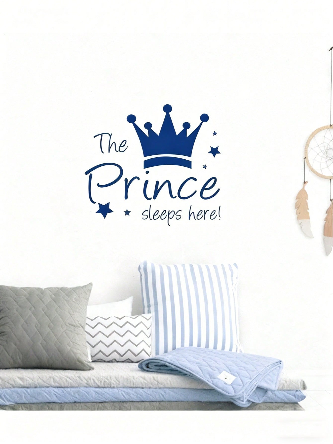 Baby Nursery Wallpaper Girl - Odpinana naklejka ścienna Korona Księżniczki, napis