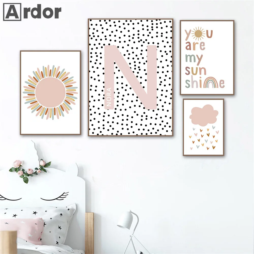 Baby Nursery You Are My Sunshine - Plakaty z imieniem na zamówienie, dekoracje