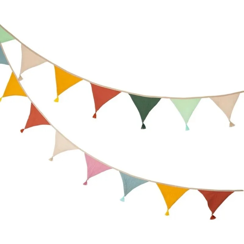 Baby Nursery Bunting - 20 szt. Materiałowe flagi, wielokolorowe girlandy