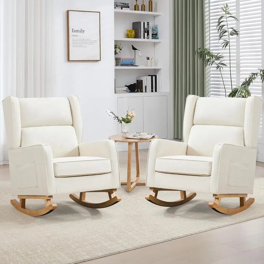 Rocking Chair Nursery - Fotel bujany z litego drewna z