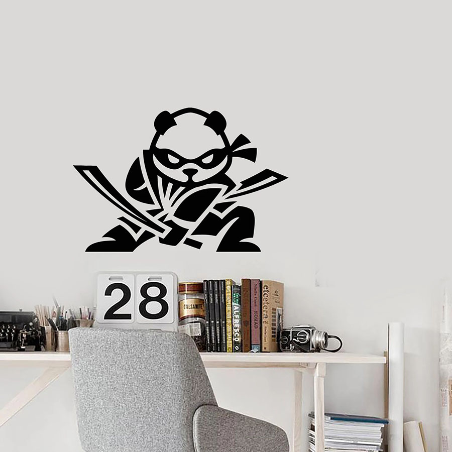 Baby Zone Nursery - Cartoon Baby Panda Naklejka ścienna Funny
