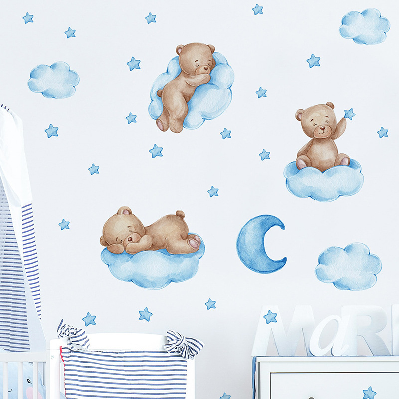 Baby Nursery Wallpaper Girl - Naklejki ścienne do pokoju dziecięcego, dekoracja