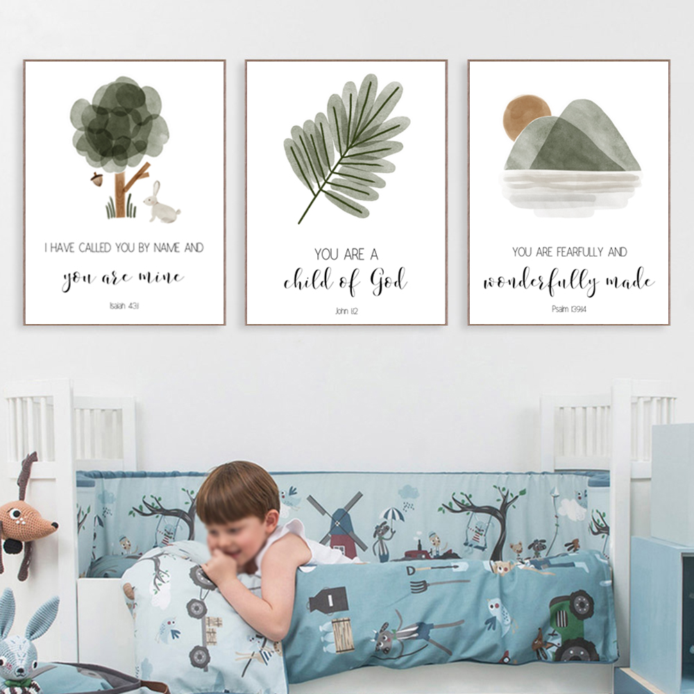Baby Boy Nursery Quotes - Chrześcijański chłopięcy wydruki artystyczne ścienny dla