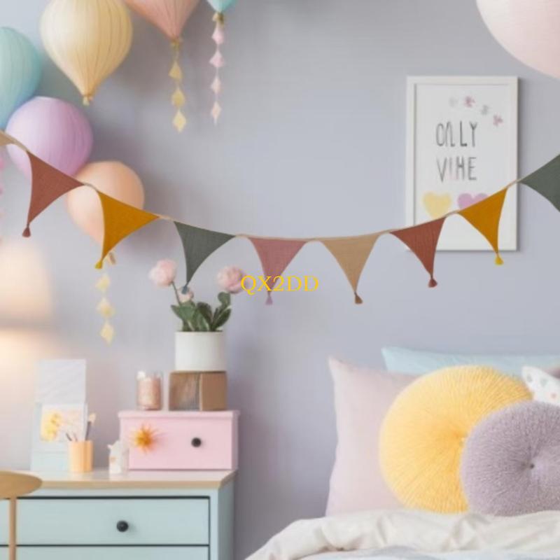 Baby Nursery Bunting - QX2D miękka tkanina banery z chorągiewkami