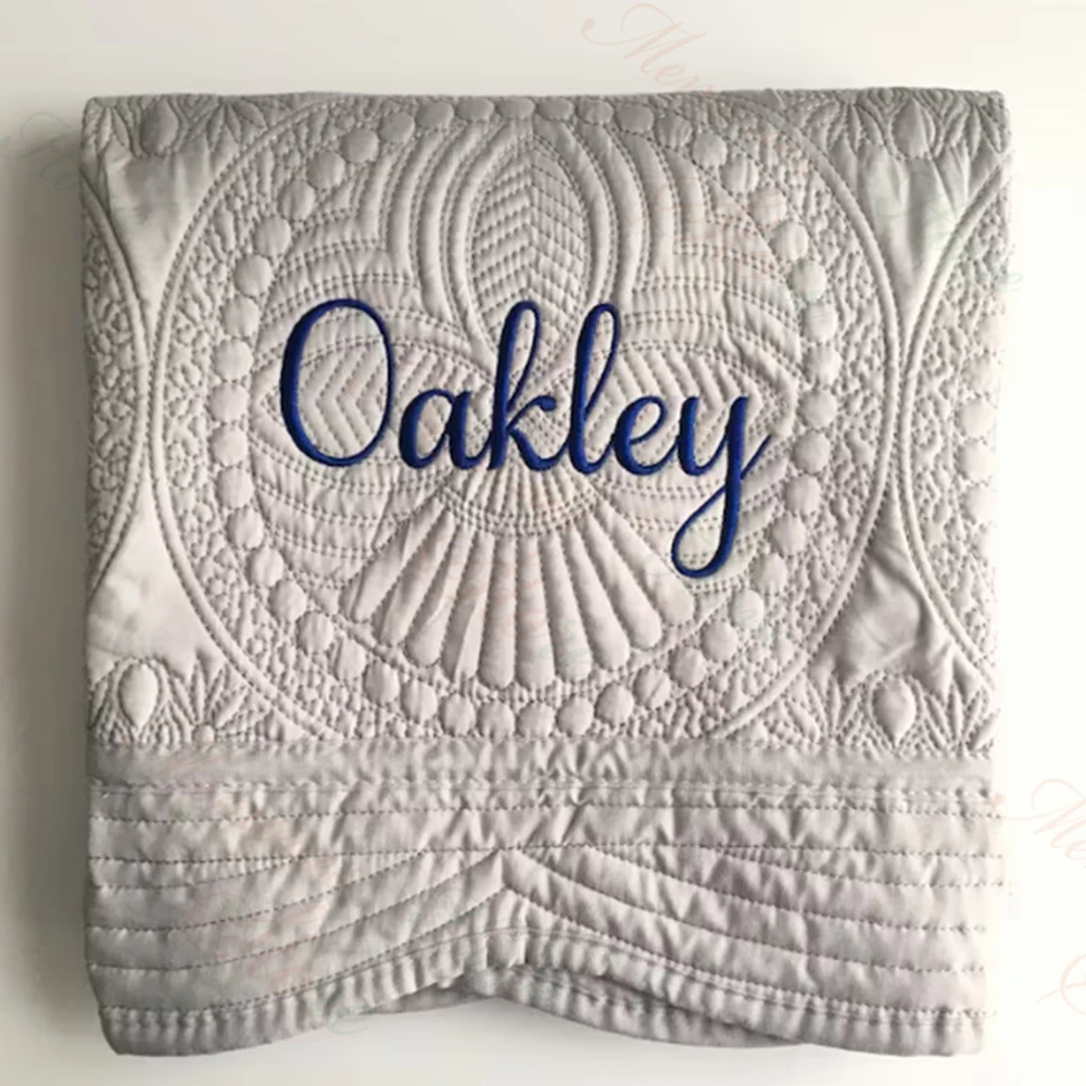 Baby Nursery Quilts - Haftowane imiona kołdry dla dzieci na