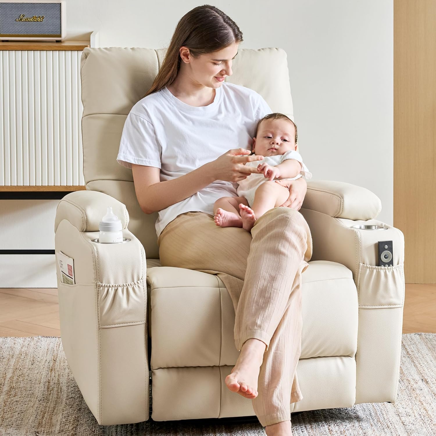 # Skórzany fotel rozkładany, o – Rocking Chair Nursery recenzja i cena