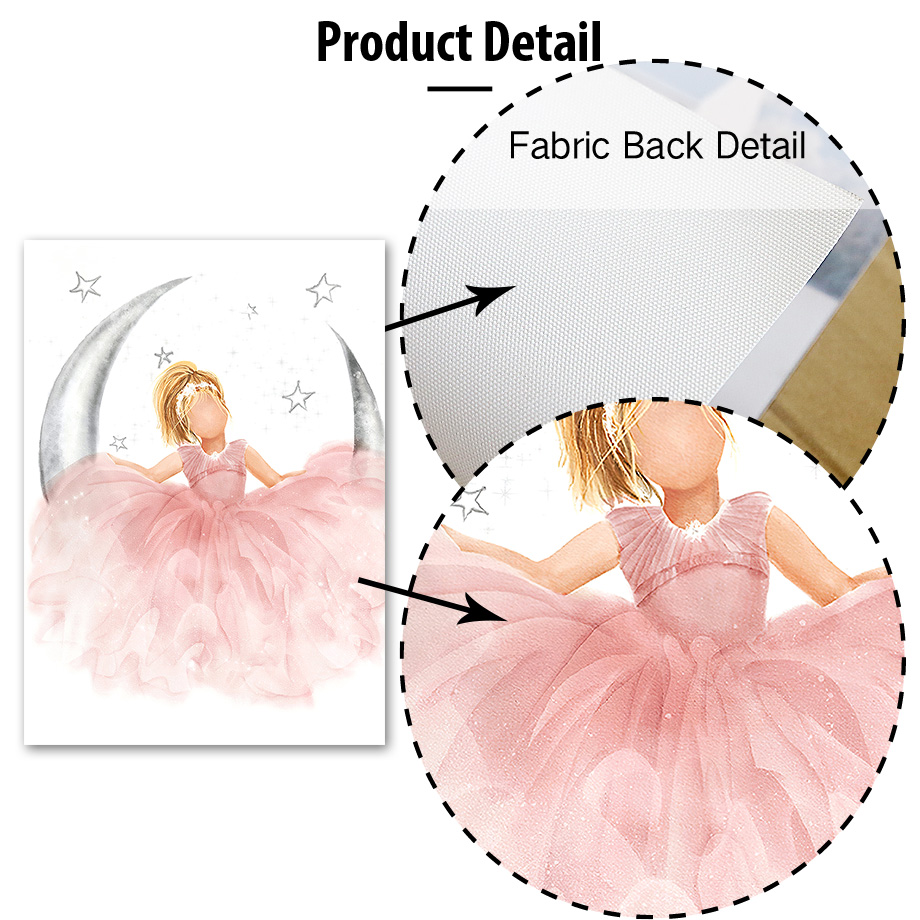 Pink Angel Girl Sun Moon Cloud – Baby Nursery Decor Girl recenzja i cena