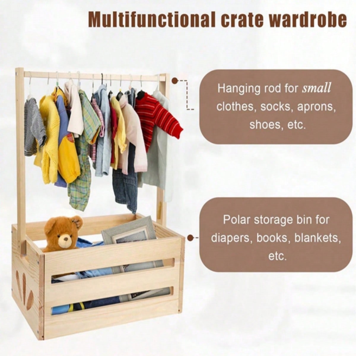 Pojemnik z drewna naturalnego  – Baby Nursery Unit recenzja i cena