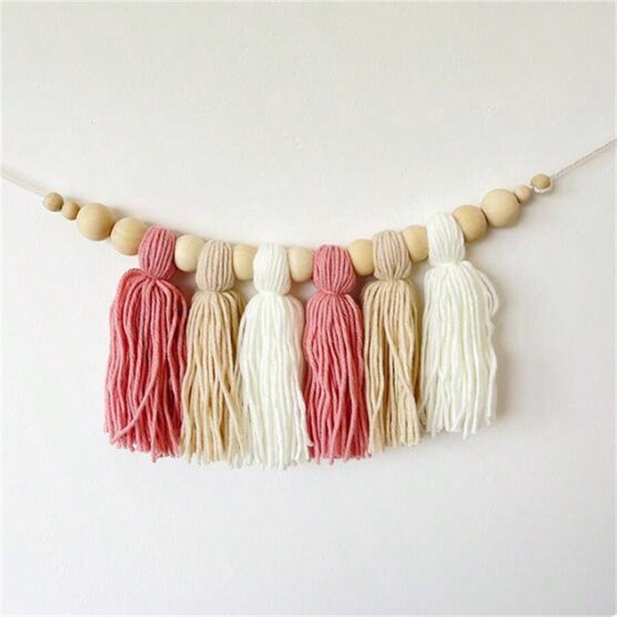 Boho bawełniana girlanda z frę – Baby Nursery Garland recenzja i cena