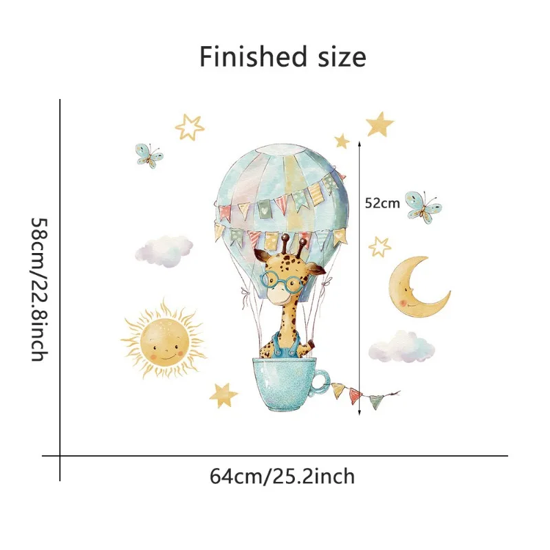 Naklejki ścienne z żyrafami z  – Baby Nursery Wallpaper Girl recenzja i cena