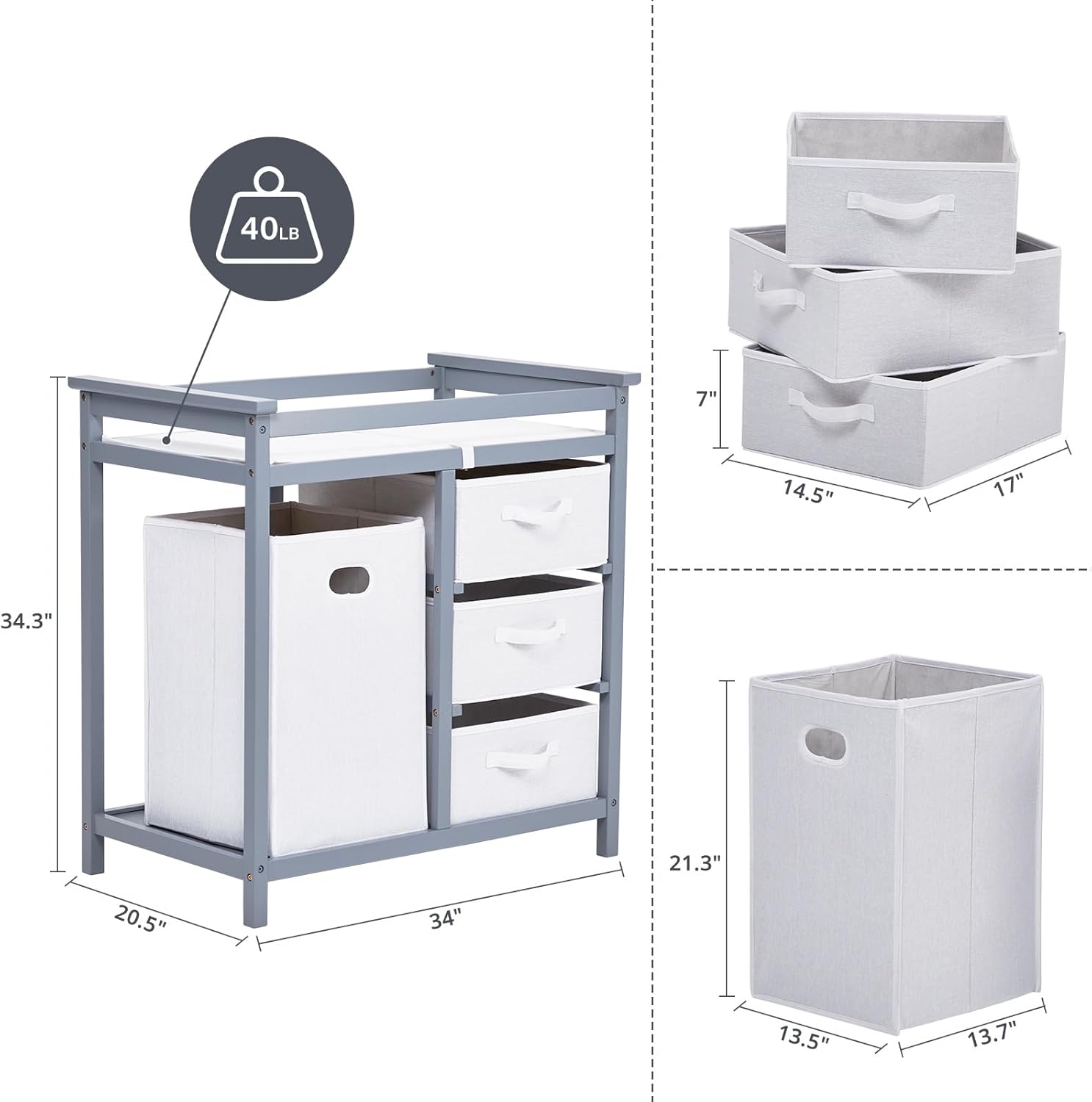 Stół do przewijania dziecka z  – Baby Nursery Unit recenzja i cena
