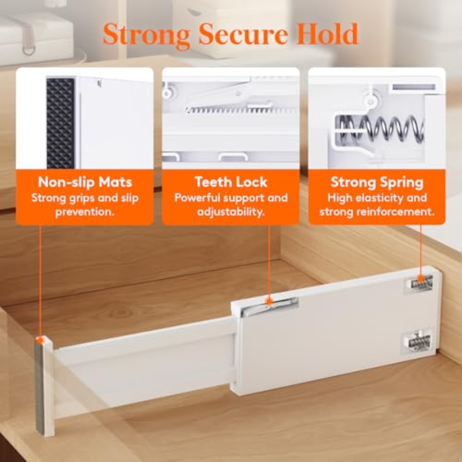Zestaw 4 przegródek do szuflad – Drawer Dresser White recenzja i cena