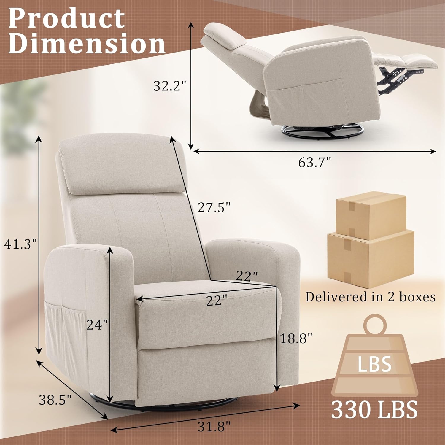 Fotel rozkładany z funkcją wst – Rocking Chair Nursery recenzja i cena