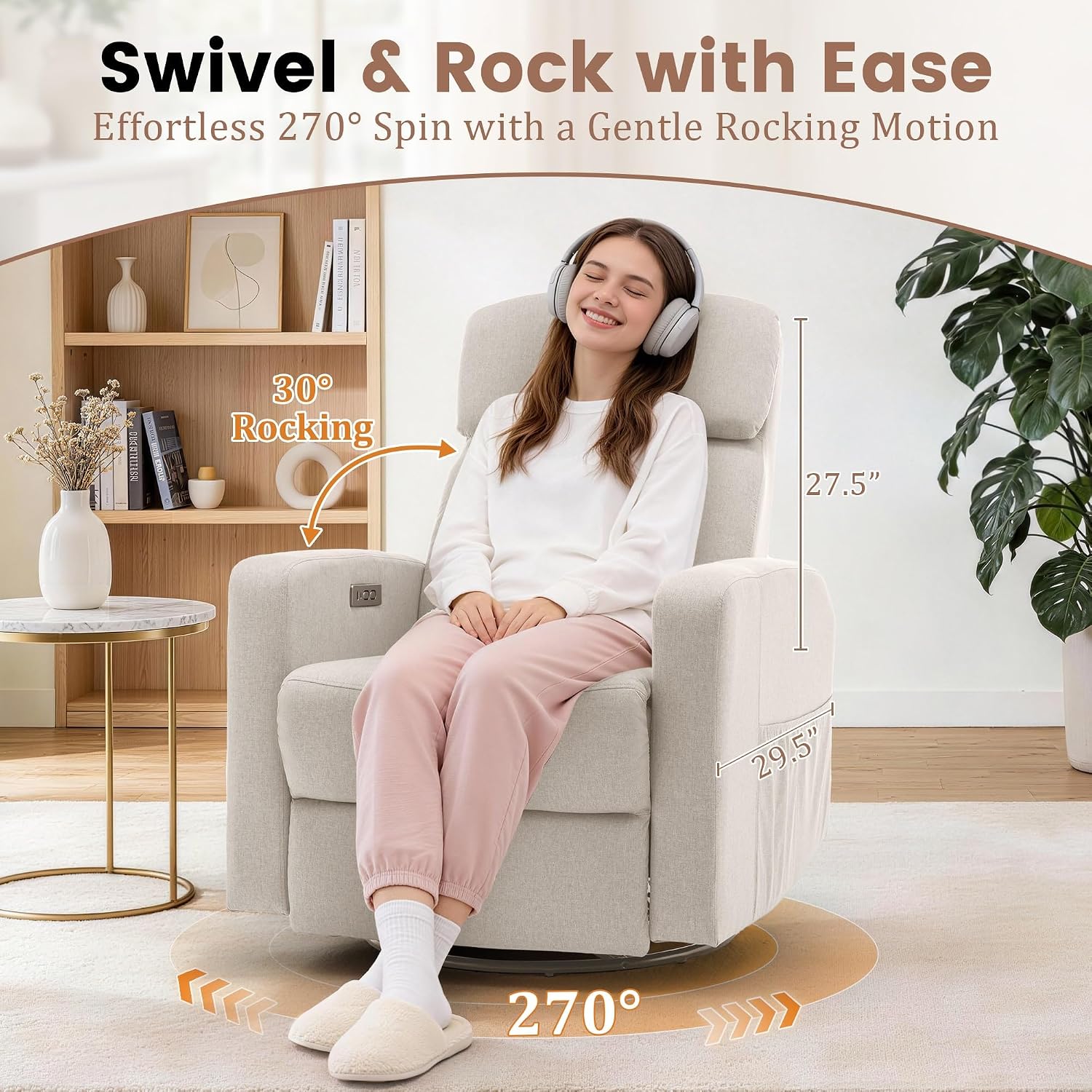 Fotel rozkładany z funkcją wst – Rocking Chair Nursery recenzja i cena