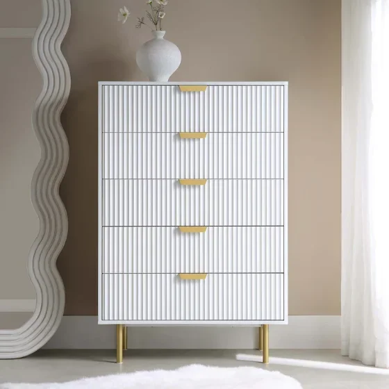 Nowoczesna komoda z dużym prze – Drawer Dresser White recenzja i cena