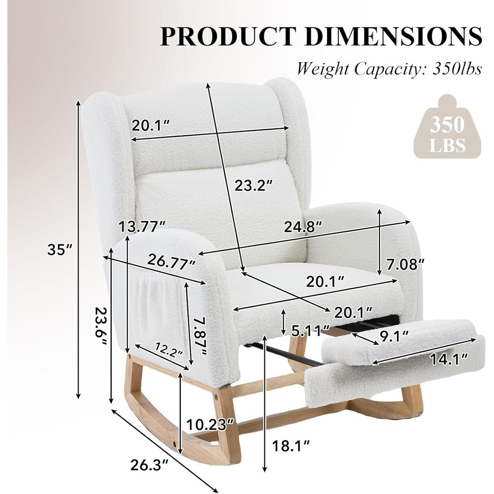 Fotel bujany tapicerowany do p – Rocking Chair Nursery recenzja i cena