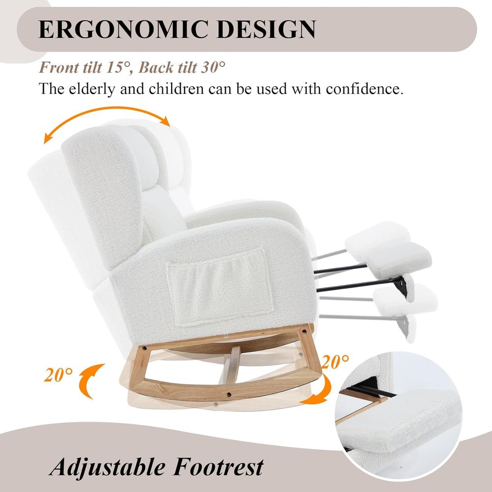 Fotel bujany tapicerowany do p – Rocking Chair Nursery recenzja i cena