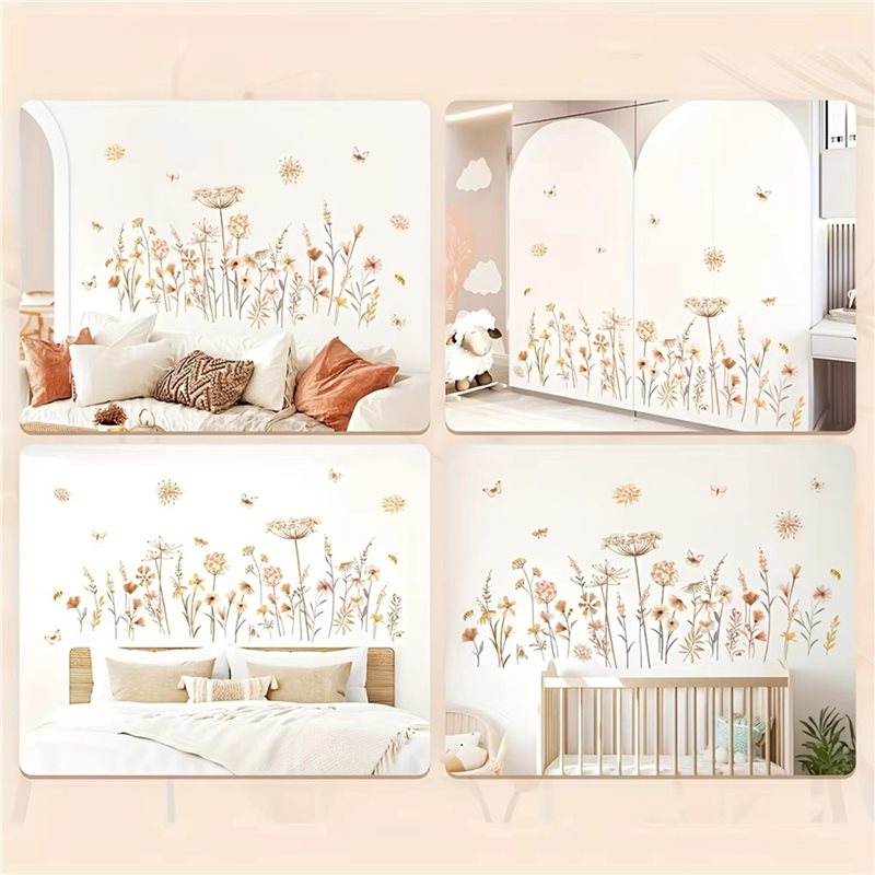 【EFFICIENT】2X Naklejki ścienne – Baby Nursery Wallpaper Girl recenzja i cena