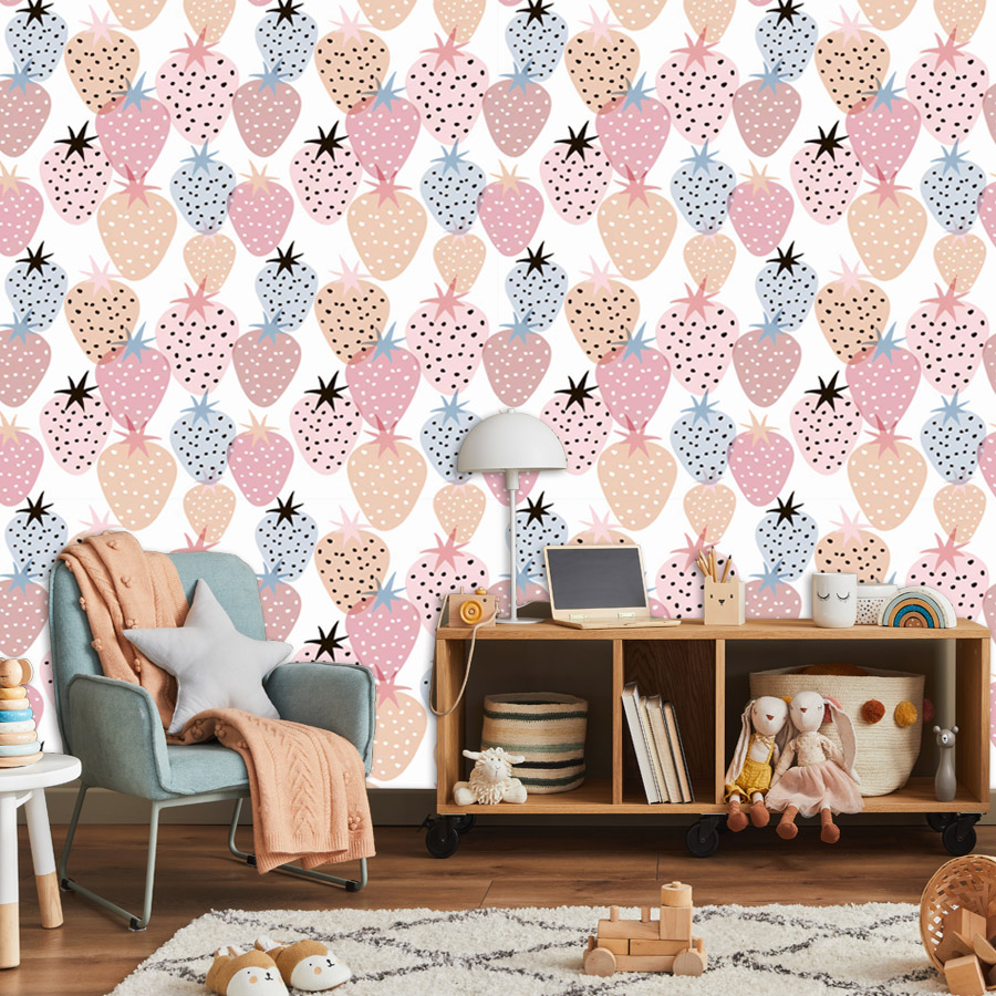 12+ Urocza tapeta z truskawkow – Baby Nursery Wallpaper Girl recenzja i cena
