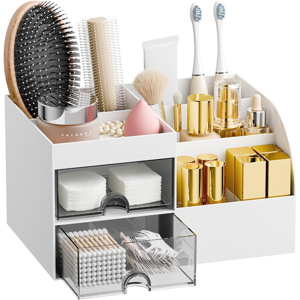 Organizer na kosmetyki z 2 szu – Drawer Dresser White recenzja i cena
