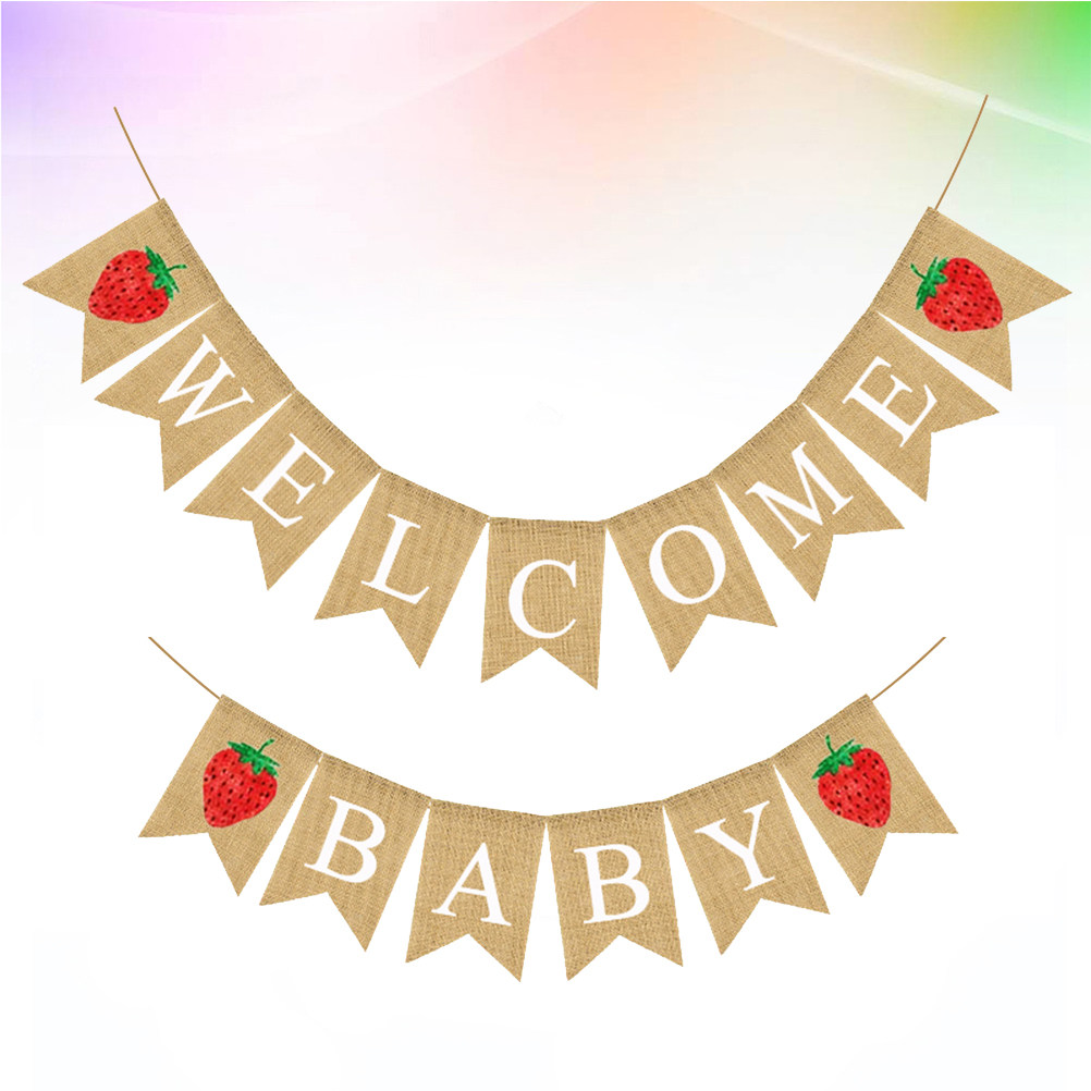 Baner lniany na baby shower z  – Baby Nursery Garland recenzja i cena