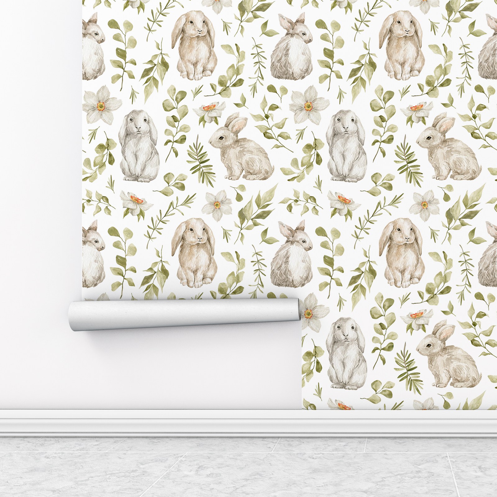 Króliczek tapeta tapeta do pok – Baby Nursery Wallpaper Girl recenzja i cena