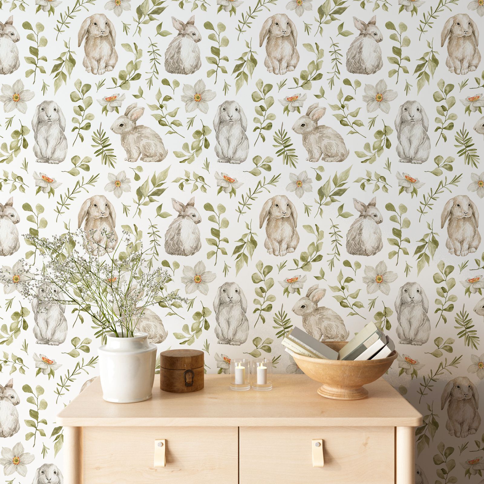 Króliczek tapeta tapeta do pok – Baby Nursery Wallpaper Girl recenzja i cena
