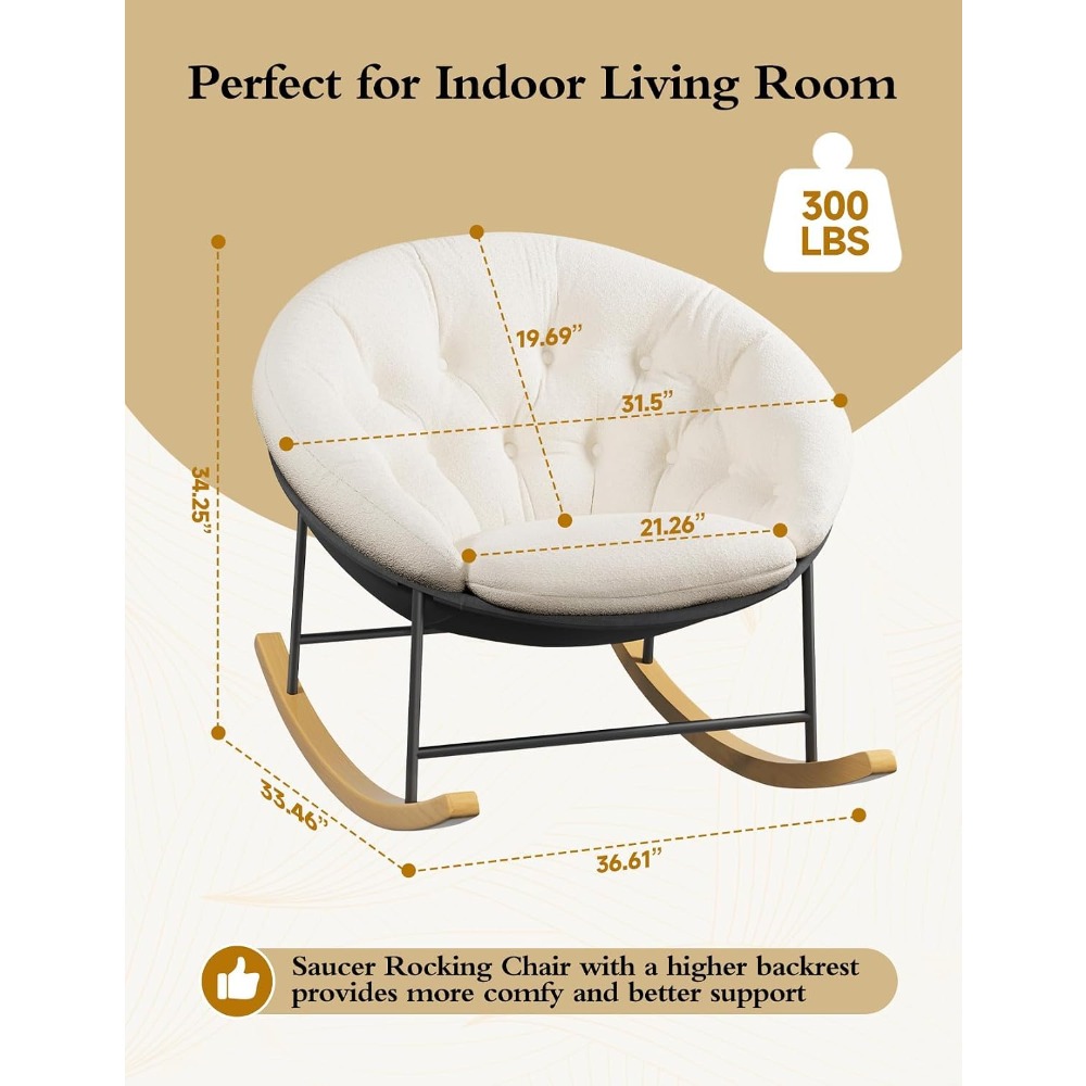 Szerokie krzesło bujane do pok – Rocking Chair Nursery recenzja i cena