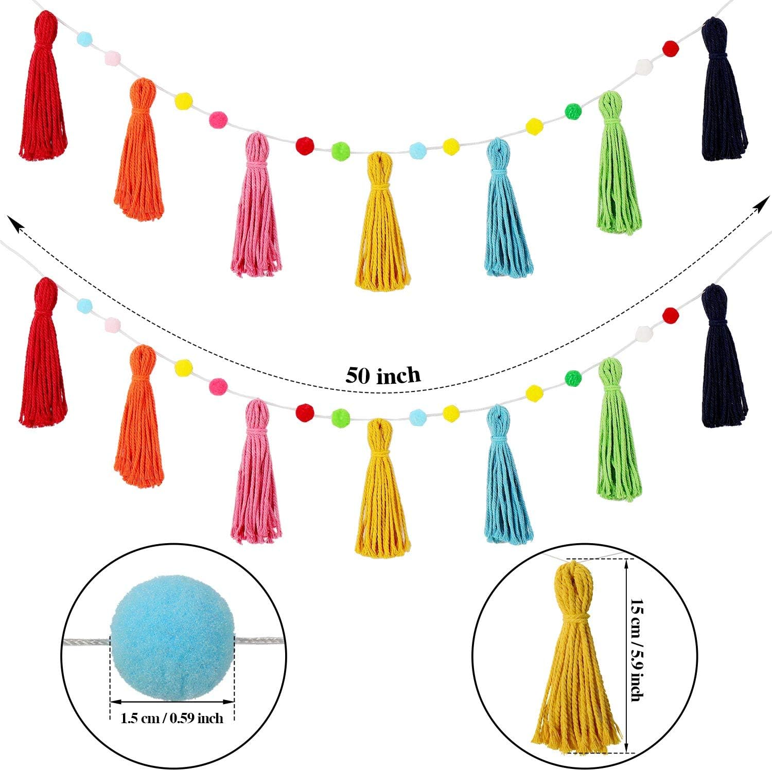 3-częściowa kolorowa tęczowa g – Baby Nursery Garland recenzja i cena