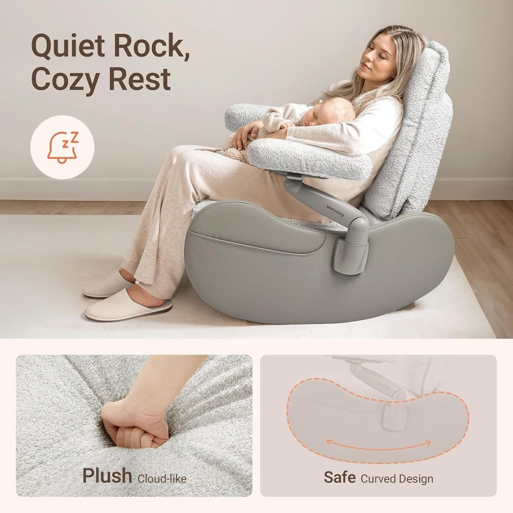 Fotel bujany tapicerowany z po – Rocking Chair Nursery recenzja i cena