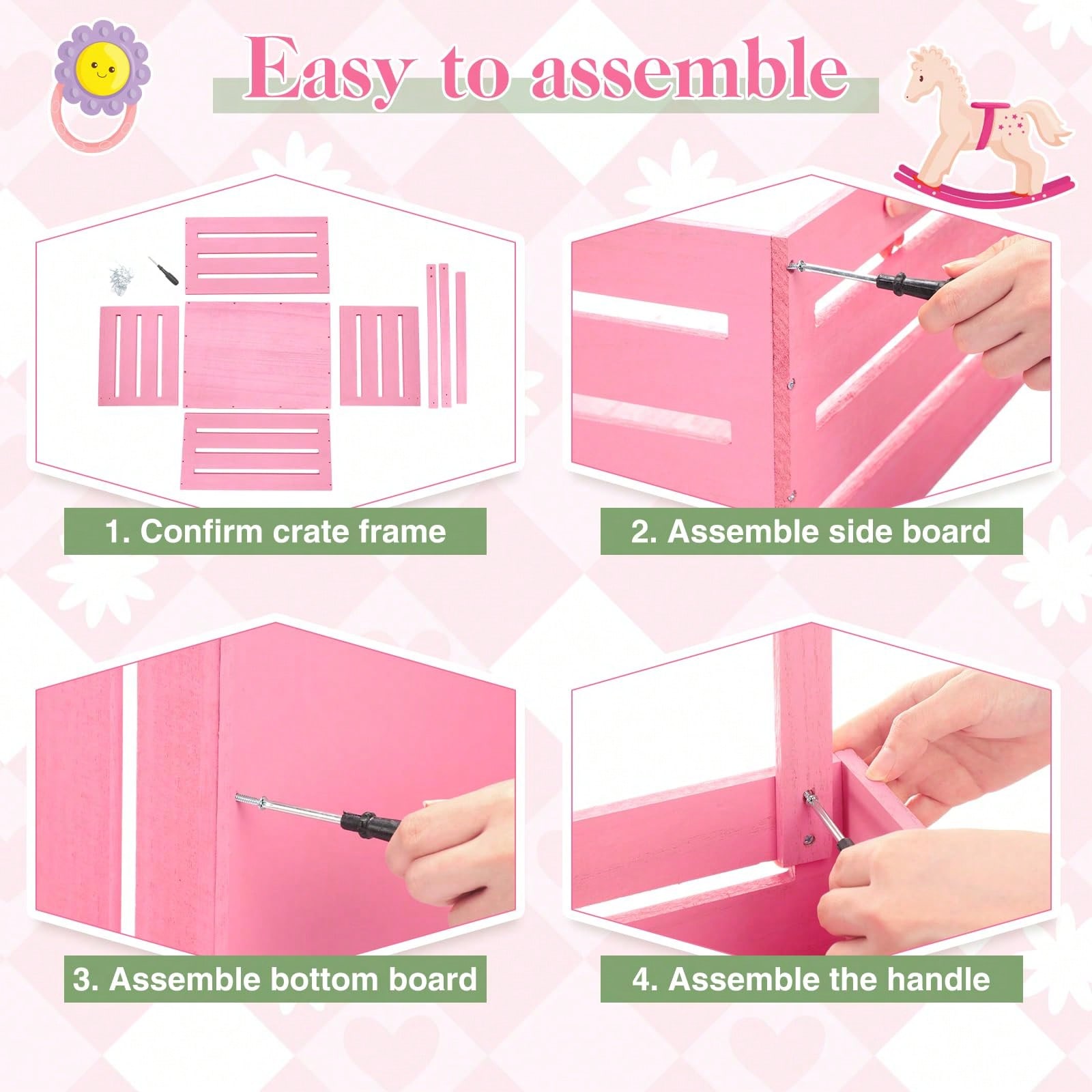 Drewniany kosz na prezenty do  – Baby Nursery Unit recenzja i cena