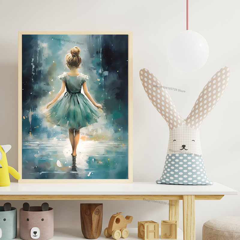 Akwarelowe baletniki, szkielet – Baby Nursery Decor Girl recenzja i cena