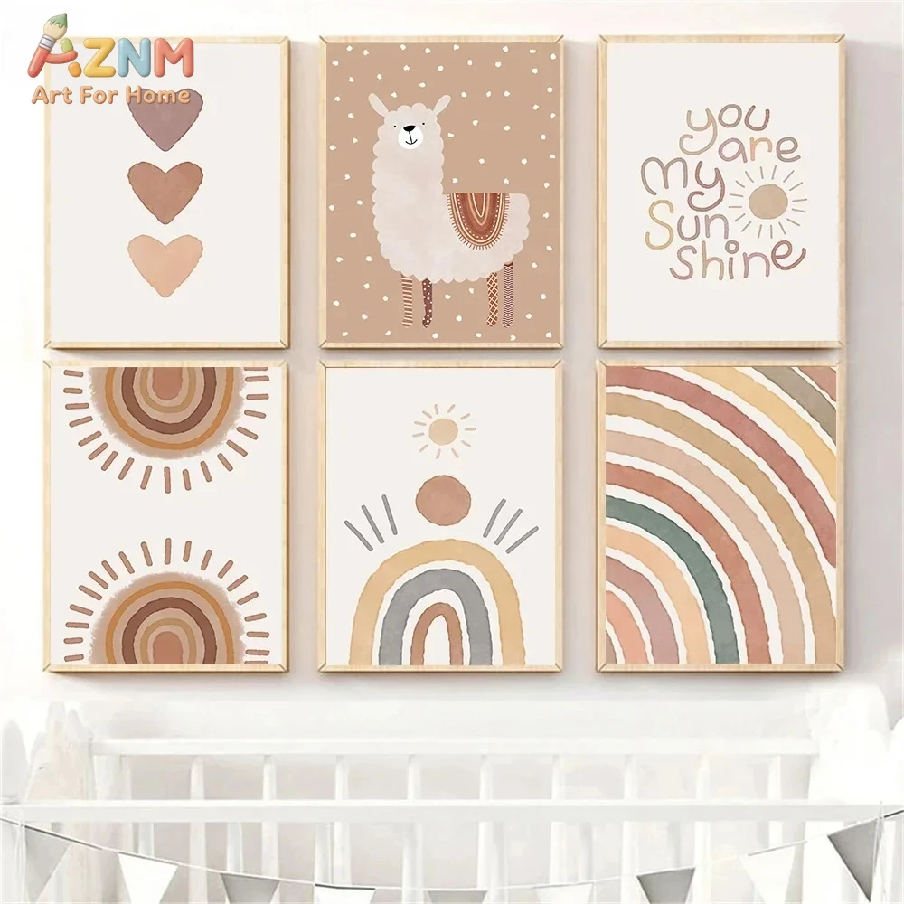 AZNM Boho Nursery Unframed Can – Baby Nursery You Are My Sunshine recenzja i cena