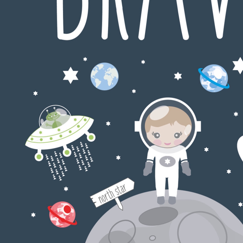 Space Themed Nursery Wall Art  – Baby Boy Nursery Quotes recenzja i cena
