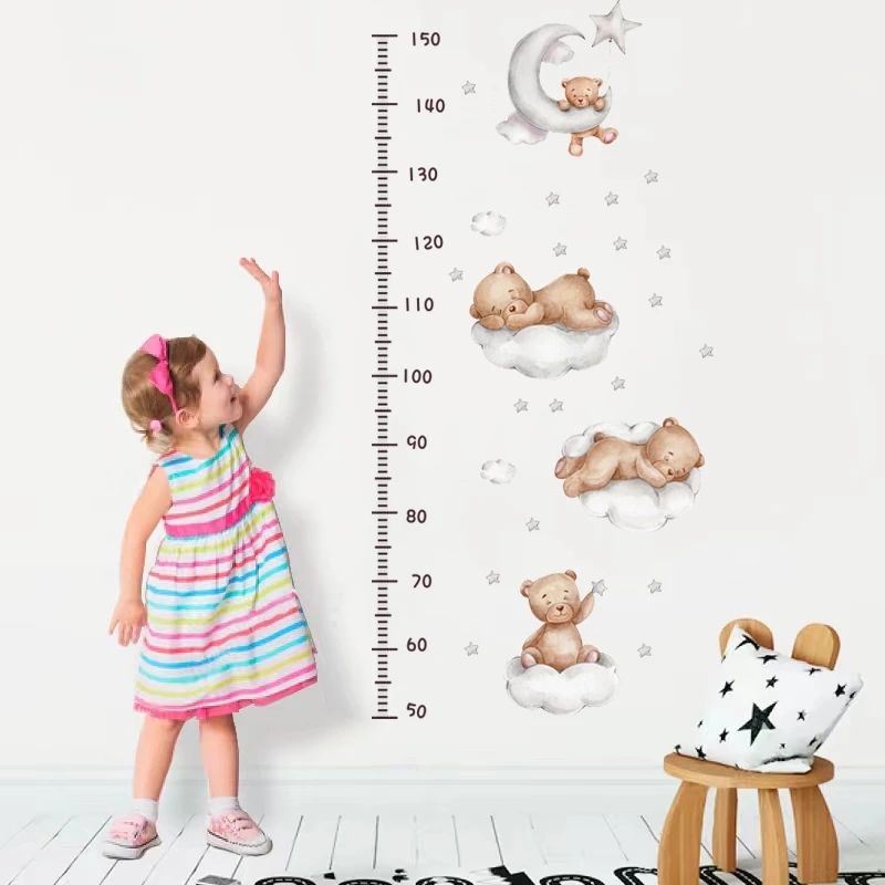 Naklejki ścienne z uroczym mis – Baby Nursery Wallpaper Girl recenzja i cena