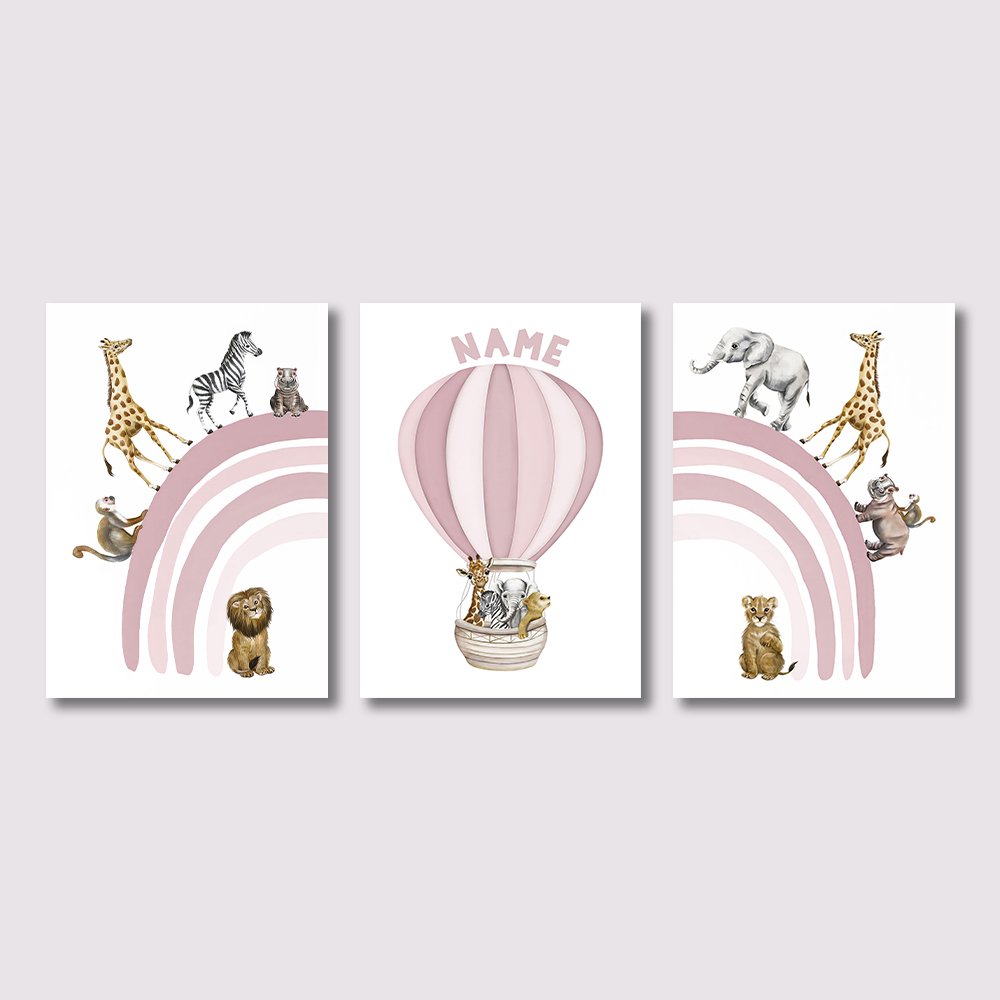 3-częściowy obraz na płótnie z – Baby Nursery Decor Girl recenzja i cena