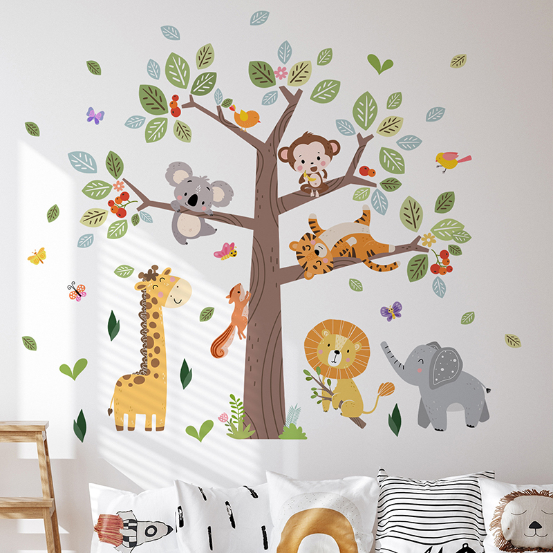 Duża naklejka ścienna z motywe – Baby Nursery Zoo Animals recenzja i cena