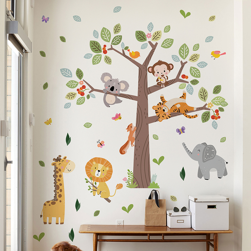 Duża naklejka ścienna z motywe – Baby Nursery Zoo Animals recenzja i cena