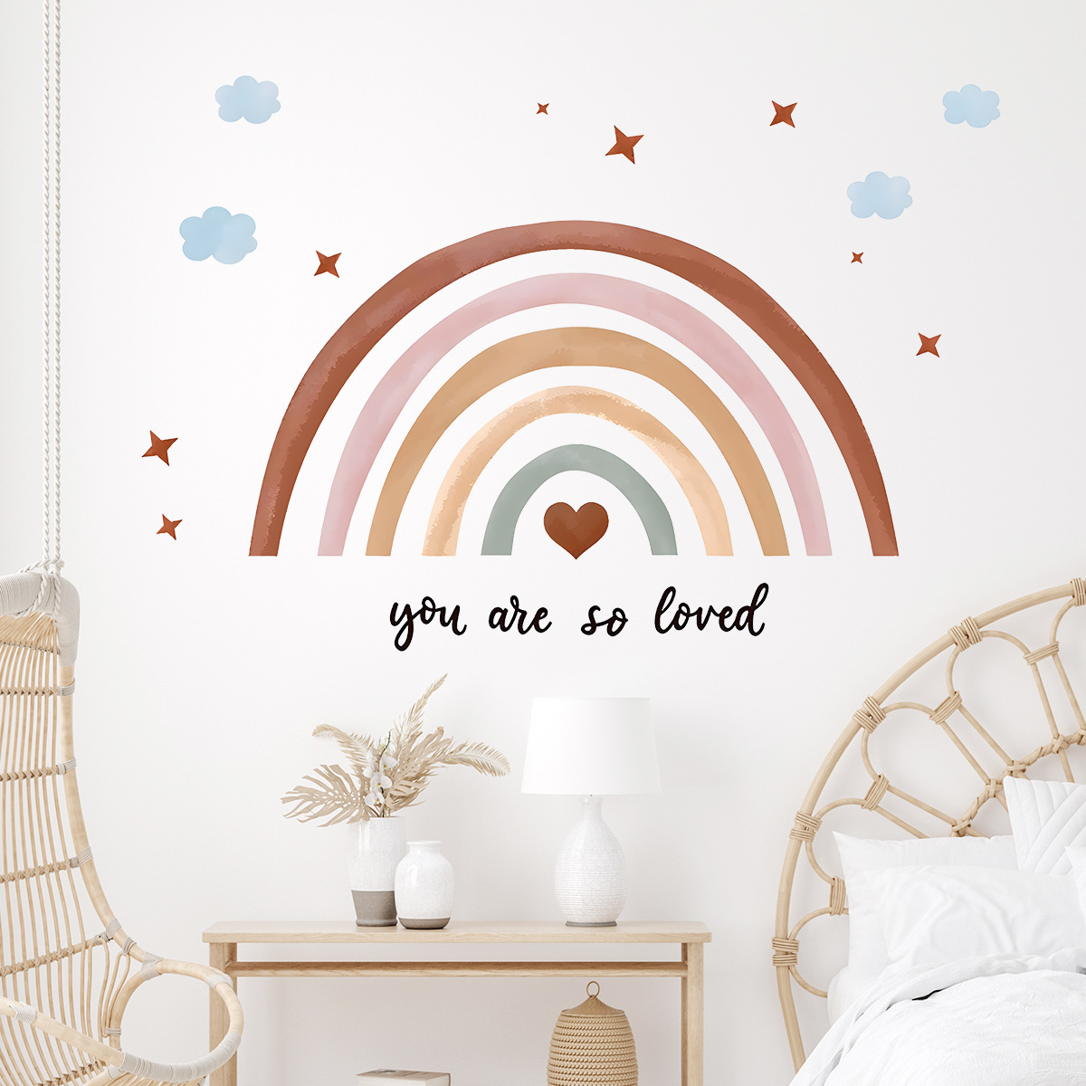 Naklejka ścienna w stylu boho  – Baby Nursery Wallpaper Girl recenzja i cena