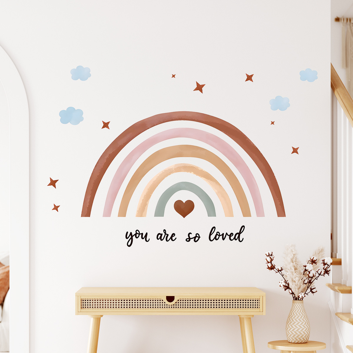 Naklejka ścienna w stylu boho  – Baby Nursery Wallpaper Girl recenzja i cena