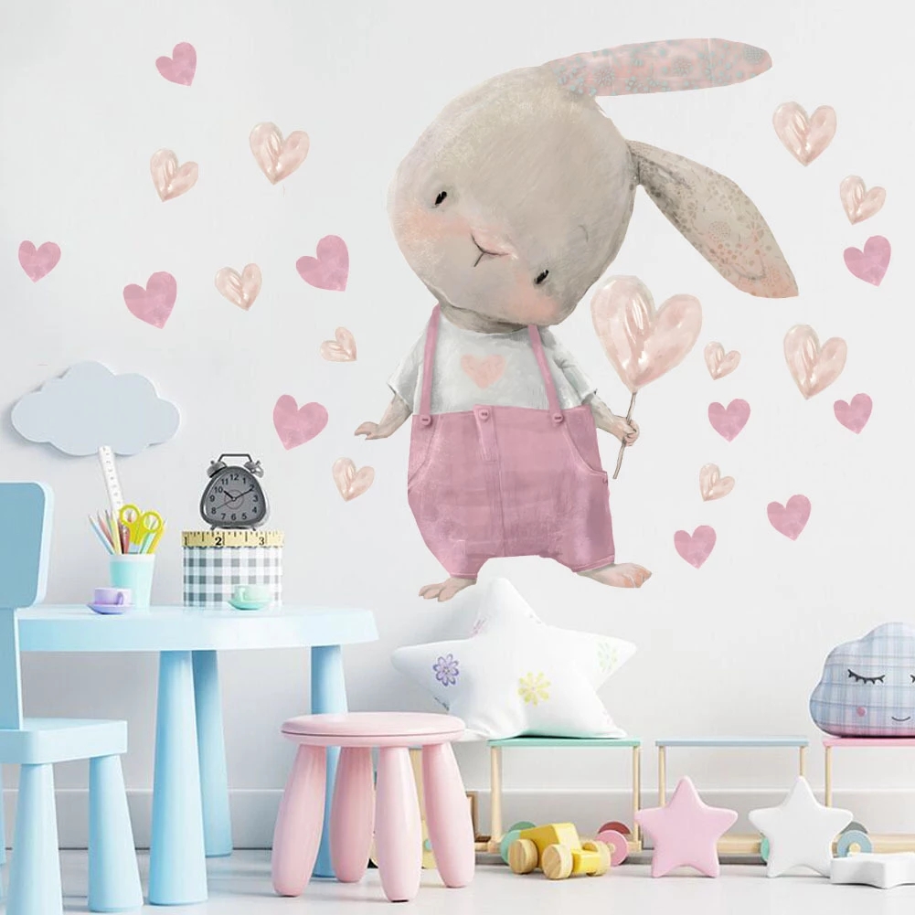 Śliczny Królik Niedźwiedź Gwia – Baby Nursery Wallpaper Girl recenzja i cena