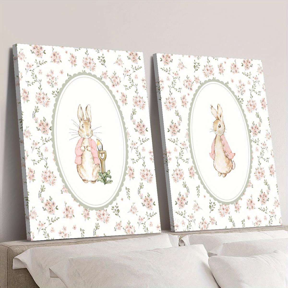 2 szt. Retro Obraz na Płótnie  – Baby Nursery Decor Girl recenzja i cena