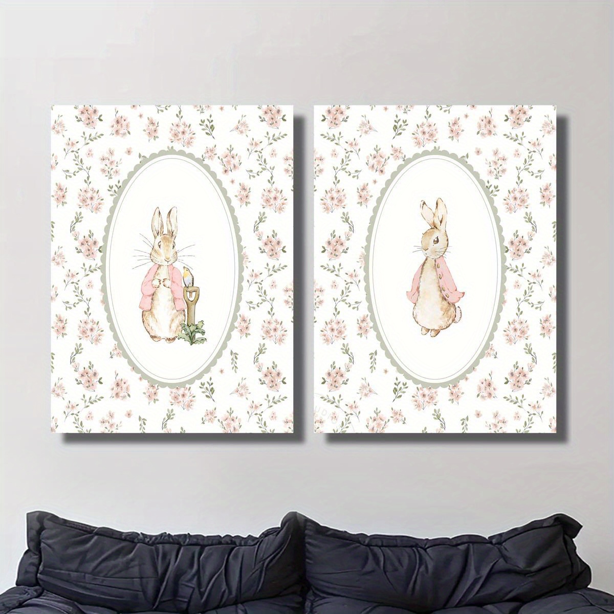 2 szt. Retro Obraz na Płótnie  – Baby Nursery Decor Girl recenzja i cena